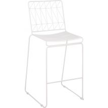 Mica Decorations Tabouret de bar Bueno pour extérieur - L53 x L55 x H108 cm - Blanc