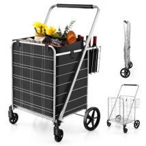 Chariot à provisions pliable Coast Chariot à provisions pour usage intensif Doublure imperméable Capacité de 126 L Chariot à outils portable