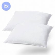 Soulsnooze - Oreiller de luxe de qualité hôtelière - Lot de 2 - Blanc - Moyen - 60x70 cm - Design ajustable - Oreillers de chambre à coucher - Antiallergique - Lavable