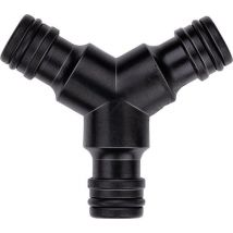 BLACK+DECKER Coupleur de tuyau d'arrosage - 3 voies - 7 x 6 x 2.1 CM - Noir