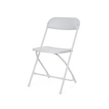 Chaise pliante Perel, pliable, résistant aux intempéries, max. 120 kg, blanc