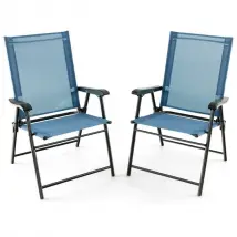 Chaise pliante Coast - 2 pièces - 65 x 60 x 93 cm - Max. 150Kg. - Bleu