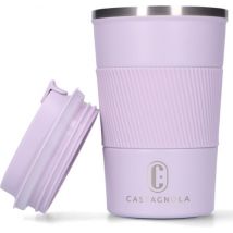 Castagnola Thermos Cup - Coffee Mug To Go - Travel Mug for Coffee and Tea - Tea Mug - 380 ML - stainless steel - Light Purple