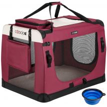 Cadoca Panier de voyage pour chiens et chats XL - 81x56x58cm - Rouge foncé