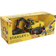 Stanley Toy Excavator - Pour les enfants à partir de 3 ans - 26 pièces - Tournevis et figurine inclus - Jouets STEM - Noir/Jaune