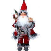 Cadeaux de Noël Poupée Père Noël - Décoration de Noël pour l'intérieur - 46cm - Rouge