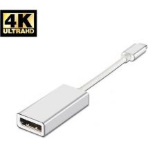 Techvavo® Adaptateur USB C vers Displayport - Supporte 4K @30Hz - Convertisseur - Type C vers DP - Thunderbolt 3 - Spacegrey