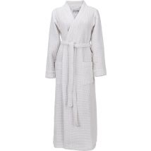 Heckettlane Peignoir gaufré - robe de chambre pour femmes et hommes - M - Robe de chambre en coton - Convient pour le sauna - Blanc