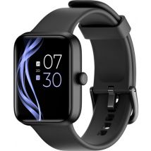 Lunis Smartwatch Femme et Hommes Noir - Apple & Android - Ecran tactile