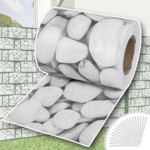 Tectake Film de protection pour clôture/ jardin 35 x 19 cm aspect galets de marbre