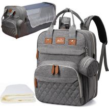 Sac à langer Moxica avec matelas à langer - Sac à dos - Sac à langer - Sac pour bébé - Sacs à langer