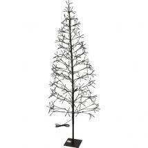Nampook sapin de Noël avec 400 LED - 180cm - Pour l'intérieur ET l'extérieur - Blanc chaud