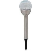 Lampe de Jardin Solaire avec Piédestal en Acier Inoxydable - Lot de 12 Pièces en Présentoir