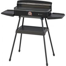 Barbecue électrique, KitchenBrothers, Barbecue sur pied et de table, 2200W, Noir