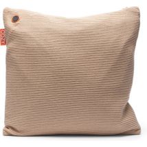 Coussin chauffant douillet - Durable et sans fil - Infrarouge - 45x45 cm - Beige - Tissu tricoté - Grande batterie