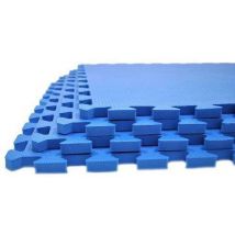 Protection de sol de piscine - Free And Easy - Carreaux en mousse - 50 x 50 cm - 9 pièces - Tapis de sol pour piscine hors sol ou spa gonflable - Bleu
