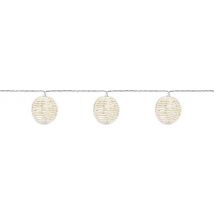 Mini guirlande lumineuse LED blanc chaud 10 boules de rotin - EXCELLENT ARTICLES MENAGER