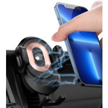 Podec Phone Holders Car Clamp Phone Holder GSM Holder For Ventilation with Wireless Charger 15W