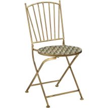 Mica Décorations Chaise de jardin Alanza - 40x51x87 cm - Fer - Vert