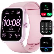 Montre intelligente pour femmes Android & iPhone, 1.8" Smartwatch - Alexa intégrée - IP68 étanche - Rose