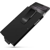 Powr RFID Wallet - Smart Wallet - Thin Wallet - Card Holder Cards - Card Holder with Money Clip - Anti-theft - Titanium - NFC Blocker