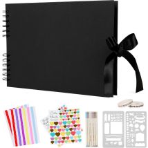 Saaf Scrapbook set - Accessoires inclus - Scrapbooking scrapbooking - Livre photo / Livre d'or - Noir