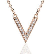 Yolora Collier femme avec pendentif - Cristaux Kalpa Camaka - Couleur rose - Plaqué or rose 18K - Collier femme or rose - Bijoux - Collier - Coffret cadeau de luxe - Coffret cadeau - Coffret cadeau exclusif - Bel emballage cadeau