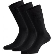 Chaussettes pour diabétiques - Chaussettes sans couture - 3 paires - Noir - Taille 35-38 - Modal Antipress - Chaussettes pour dames - Chaussettes médicales - Chaussettes sans élastiques