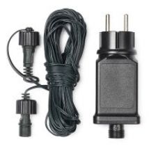 Adaptateur de démarrage Nampook pour guirlandes lumineuses de Noël raccordables - 10 mètres - 3 pièces - noir
