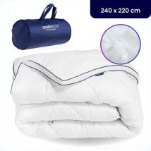 Soulsnooze® - Couette de luxe ultra douce 240 x 220 - Toute l'année - Qualité hôtelière - 3D Airmesh - Respirante - Couette double simple - Antiallergique - Convient pour toute l'année