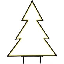 Luca Lighting Garden d'Light Piquet de jardin pour arbre de Noël avec lumières LED blanc chaud - L90 x H100 cm - Métal - Noir