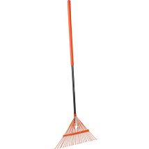 Râteau de Jardin - BLACK+DECKER - Râteau à Feuilles avec Poignée Confortable - 164 x 60 x 3 CM - Orange/Noir