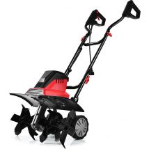 Coast Machine électrique à fraiser les sols et fraiseuse Mini-Grubber Machine électrique à marquer les sols creux Machine de jardin Frees Rouge et Noir