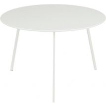 Table d'appoint d'extérieur - Mica Decorations - H38 x Ø58 cm - Métal - Blanc