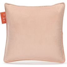 Home&Comfort - Oreiller chauffant sans fil - Beige Velours - Rechargeable