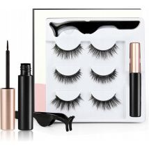Faux Cils magnétiques Rheme - Eyeliner et pince à épiler - Extension de cils - 3 paires de faux cils - Set de cils