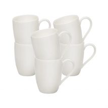 vivo - Tasses à café Basic White - Lot de 6 - Blanc
