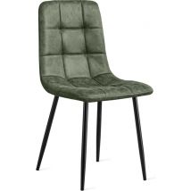 Refurna - Chaise de salle à manger Yerevan Microleather Army Set of 2