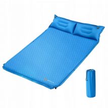 Matelas de camping Coast - autogonflant - 2 personnes - 186 x 130 x 4cm - bleu