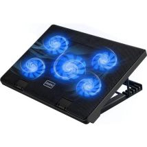 Strex Laptop Cooler - 12" - 17 Inch - Ajustable - 5 ventilateurs - Refroidisseur d'ordinateur portable - Cooling Pad