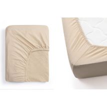 Draps-housses en jersey - Taupe - 180x200-220 cm - Linge de lit doux et respirant pour un confort de sommeil optimal