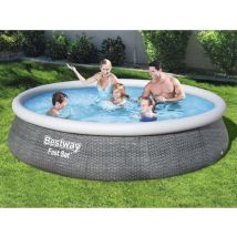 Bestway - Fast Set - Piscine gonflable avec pompe de filtration - 396x84 cm - ronde