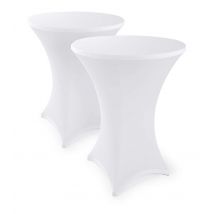 Housse extensible Housse Bartable - Elegant Housse Bartable pour table bistro blanche