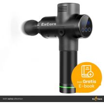 ExCorn Pistolet de massage à usage professionnel - Massage du dos, des jambes, des bras, des épaules et du cou - Appareil de massage - Pistolet de massage - Soulagement de la douleur - Longue durée de vie de la batterie - 20 modes+ E-Book