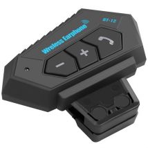 Techvavo® Casque de moto - Bluetooth - Intercom - Communication - Haut-parleur - Appel mains libres - Facile à utiliser