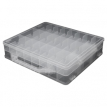 Jojobasic 48 Lattice Holder Display Container Organizer Storage Box - 48 compartiments - Transparent - 34.5x30x8 cm