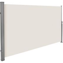 Paravent extensible en aluminium pour jardin 200 x 300 cm beige 401532