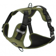 Harnais pour chien, Jake et Jacky, Harnais anti-traction, Réfléchissant, Taille M, Vert