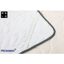 H&C Protège-matelas - Antibactérien et anti-acariens - 90 x 200 cm - Blanc
