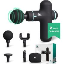 Massagerr® Mini Massage Gun PRO - Appareil de massage pour la relaxation et la détente - Pistolet de massage noir - Appareils de massage - Relaxation - Appareil de massage professionnel - Pistolet de massage